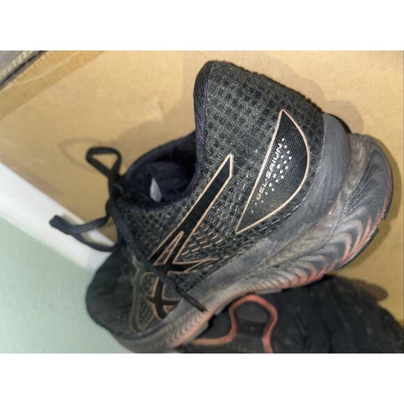 ASICS Women’s Sneakers Shoes Gel Saiun Black Rose Gold 1012B232 Size 10.5 - Picture 4 of 11